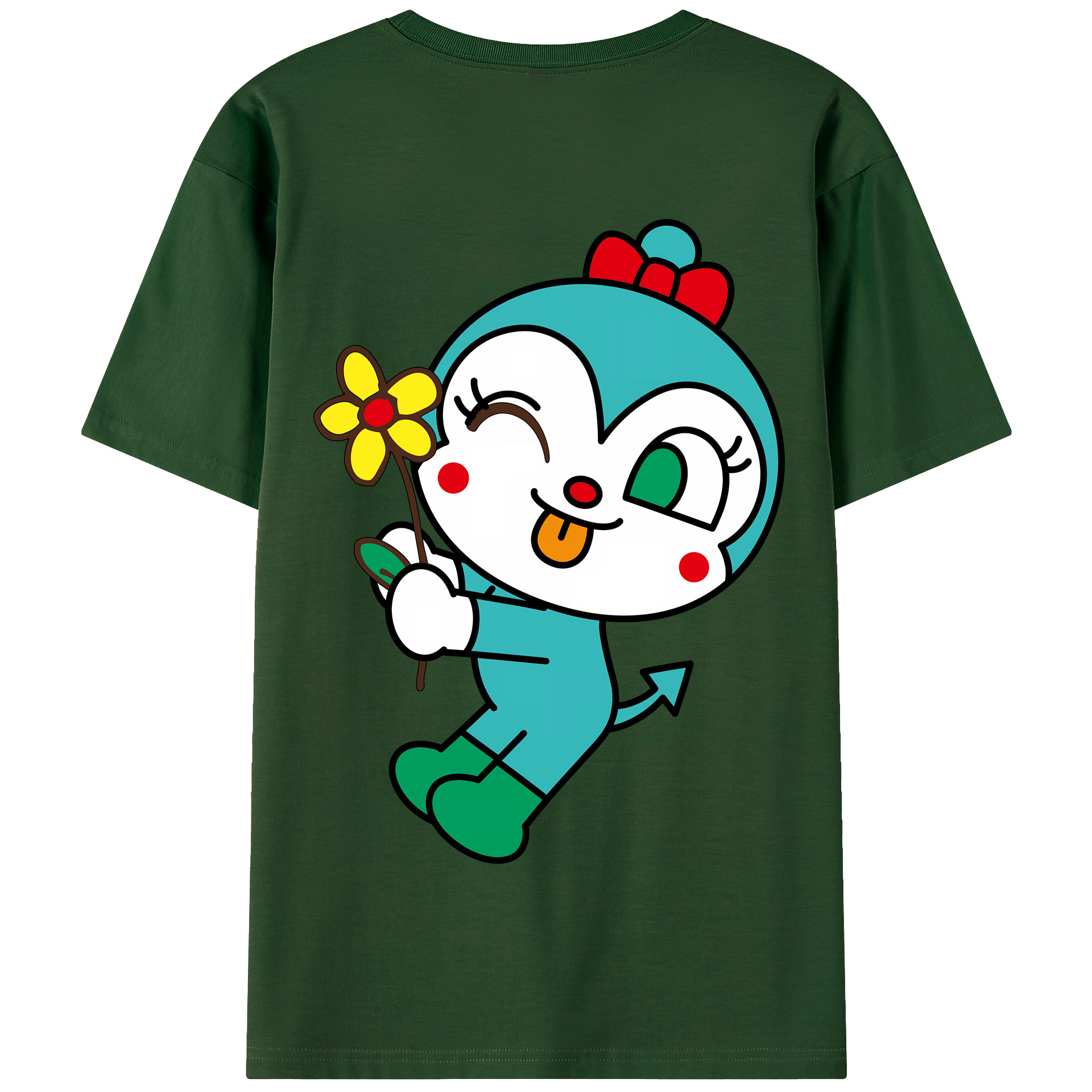 （画像用） アンパンマン Anpanman 綿100％半袖Tシャツ（背面プリント）